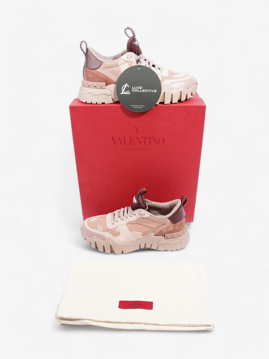 Valentino Rockrunner Plus Sneakers Pink Camouflage  Suede EU 38 UK 5 Image 10