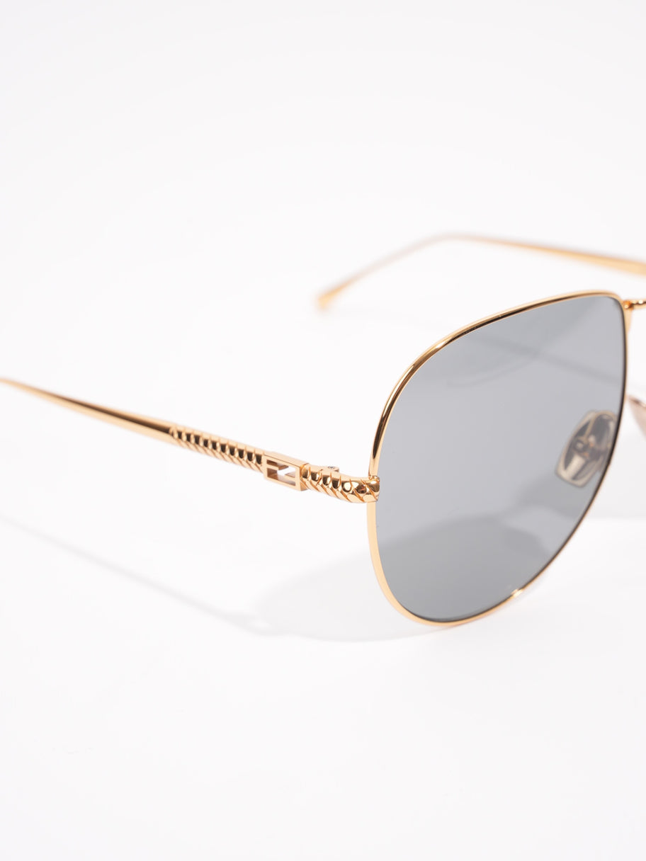 Fendi FF Travel Aviator Gold Acetate 145mm Image 5