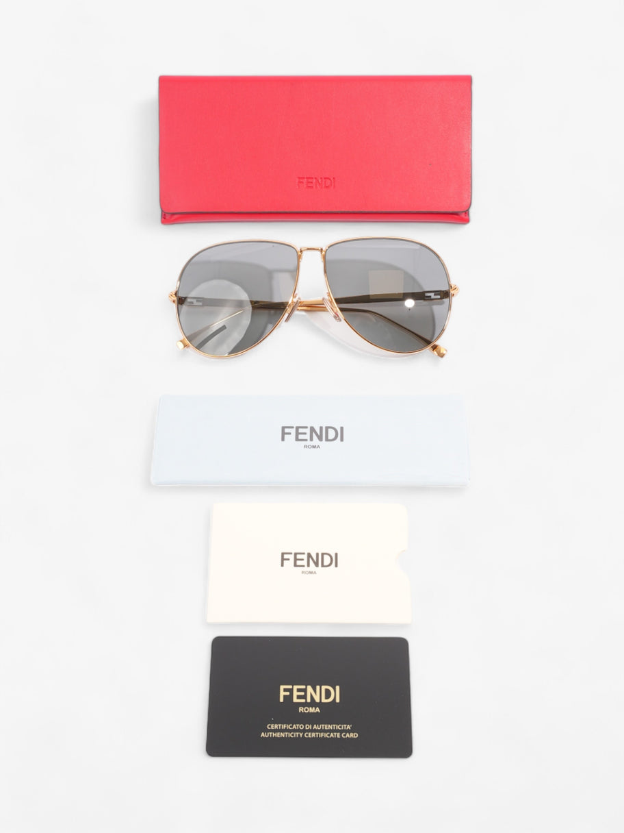 Fendi FF Travel Aviator Gold Acetate 145mm Image 9