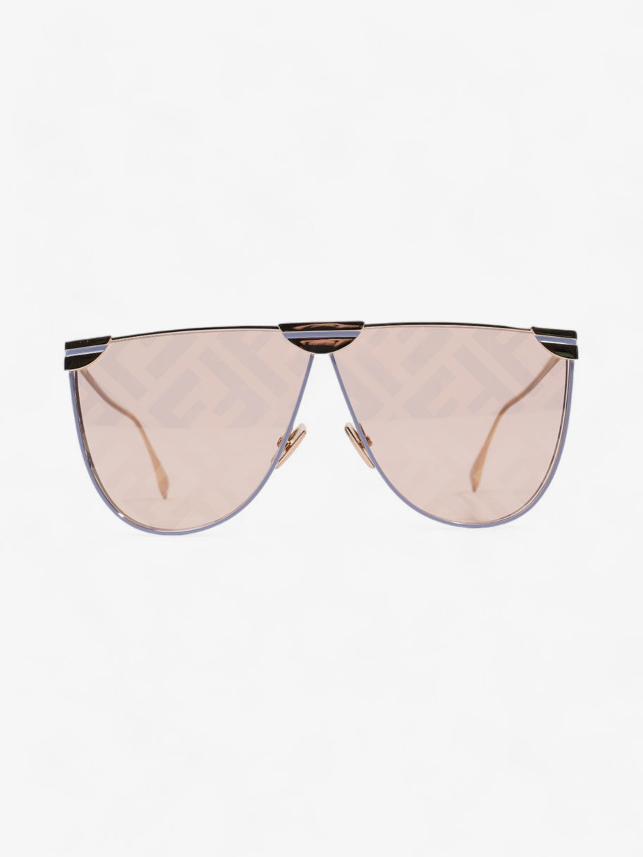 Fendi FF Fabulous 2.0 Shield Sunglasses Gold / Lavender Acetate 145mm Image 1