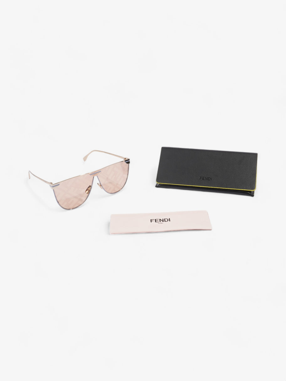 Fendi FF Fabulous 2.0 Shield Sunglasses Gold / Lavender Acetate 145mm Image 8