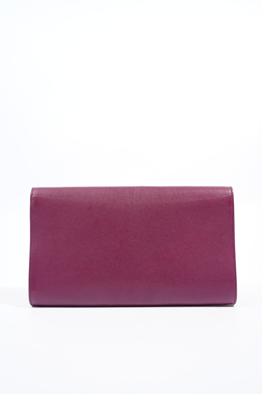 Saint Laurent Flap Clutch Purple Leather Image 5