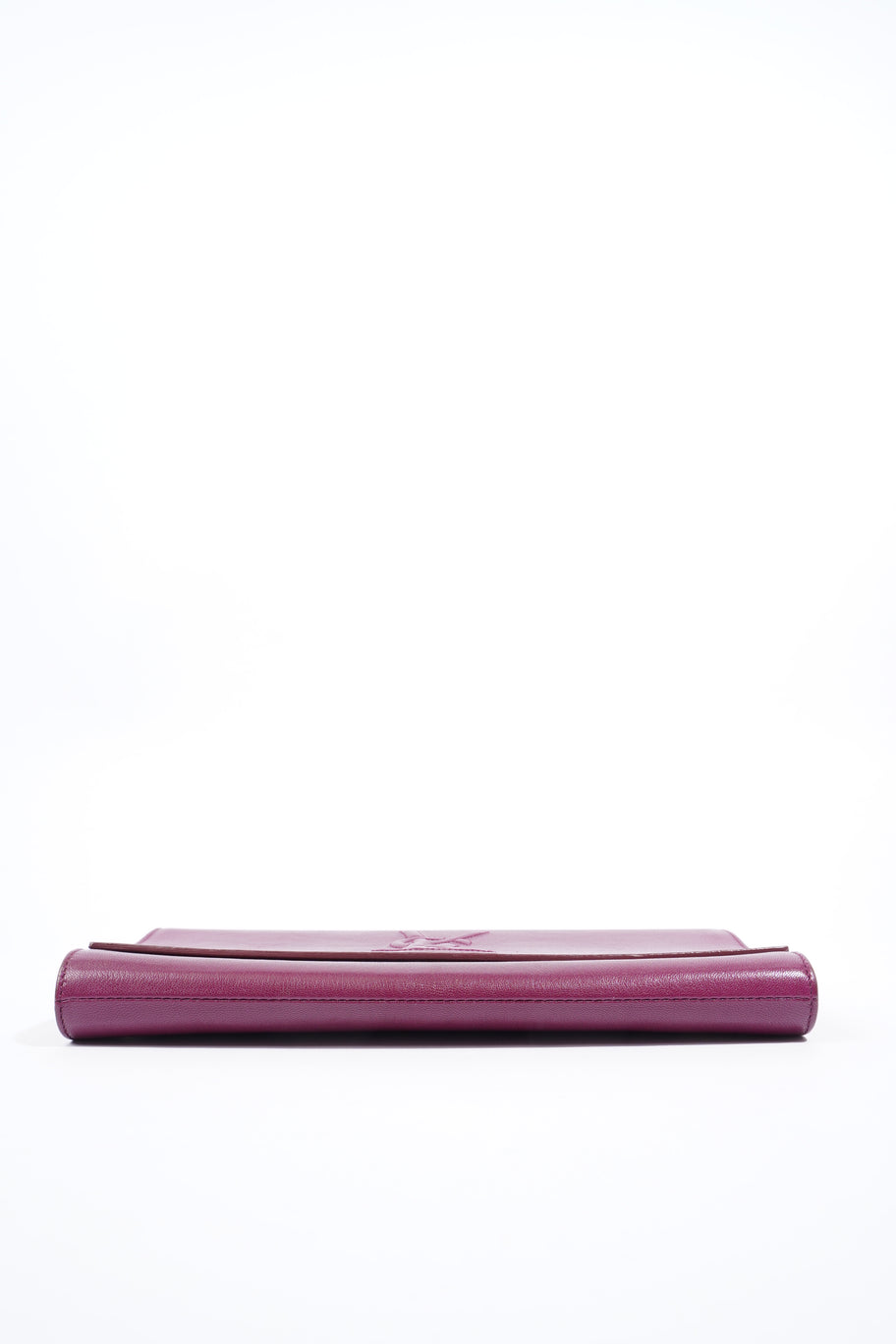 Saint Laurent Flap Clutch Purple Leather Image 7