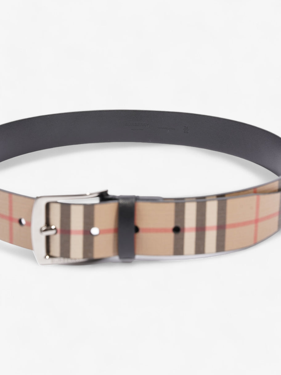 Burberry Check Belt Black / Nova Check Leather 85cm / 34