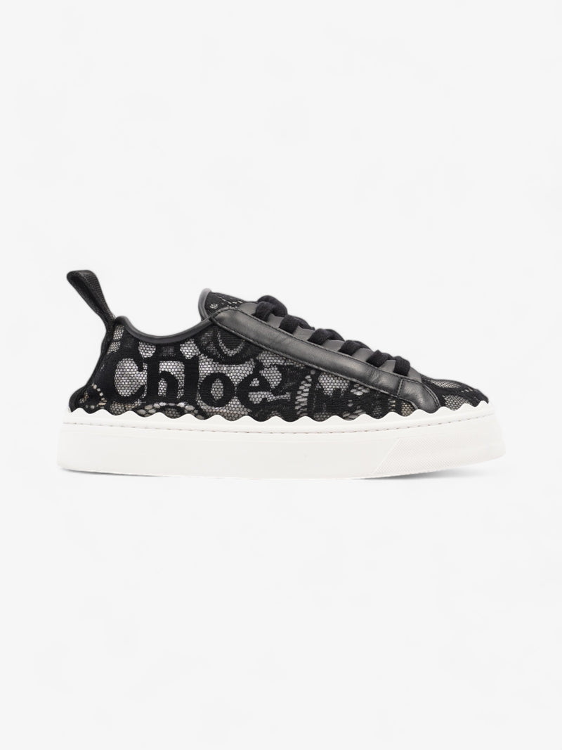  Chloe Lauren Sneaker Black / White Fabric EU 38 UK 5