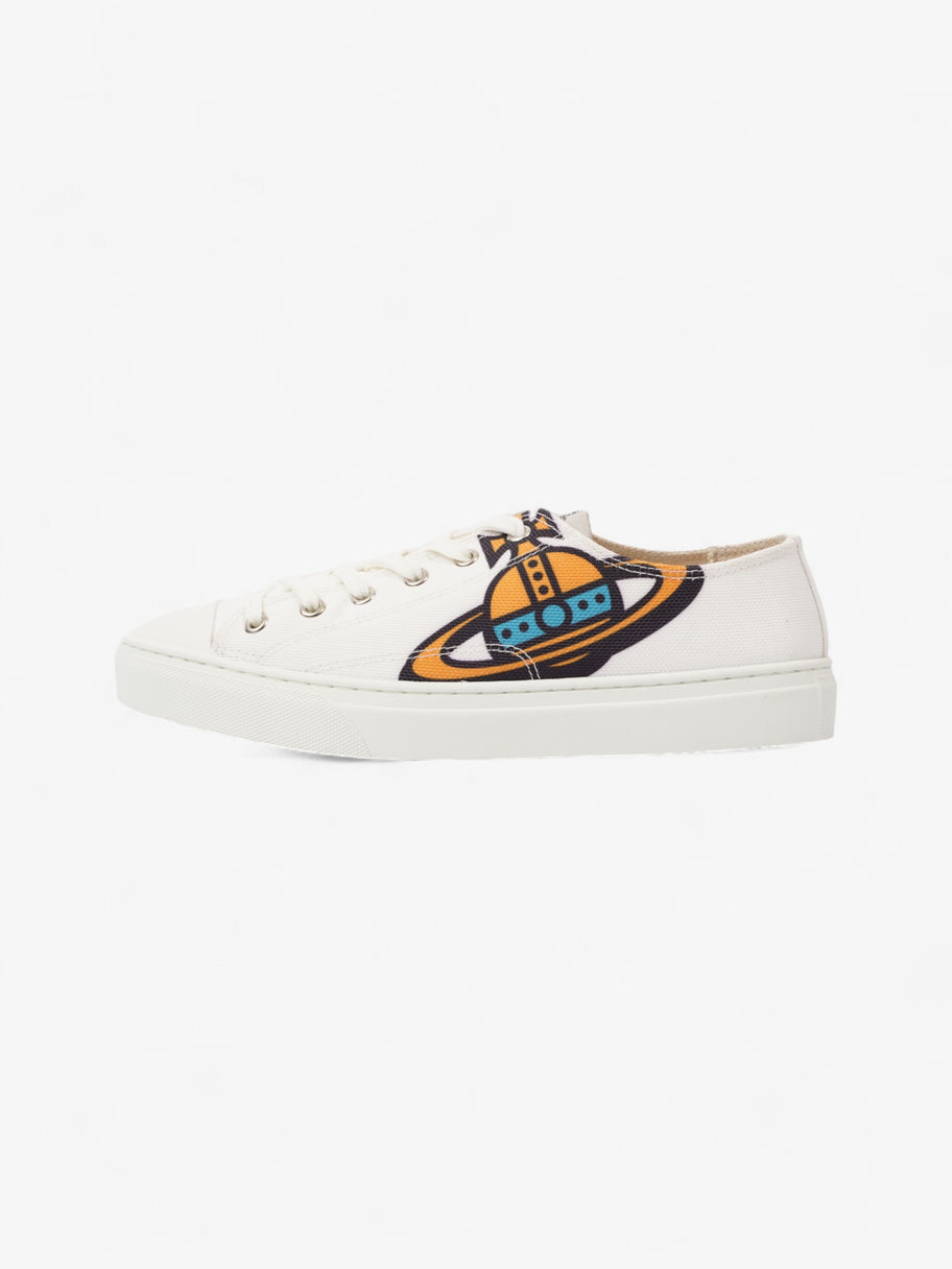 Vivienne Westwood Plimsoll Low-top  White / Yellow  / Blue Canvas EU 41 UK 8 Image 5