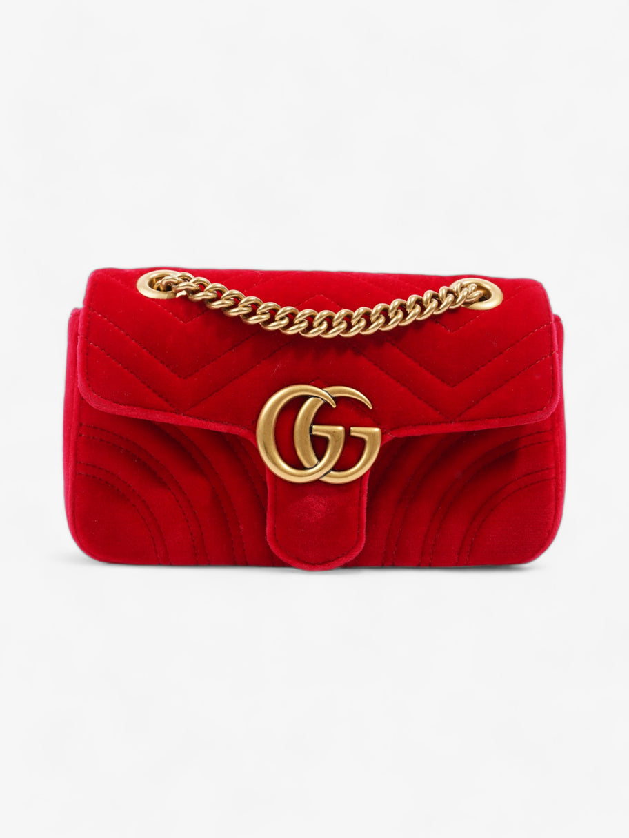 Gucci GG Marmont Red Velvet Mini Image 1