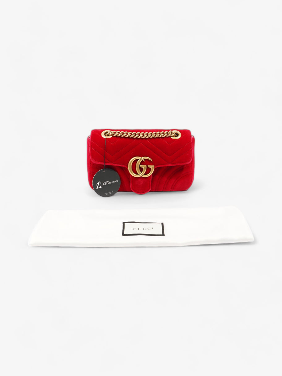 Gucci GG Marmont Red Velvet Mini Image 8