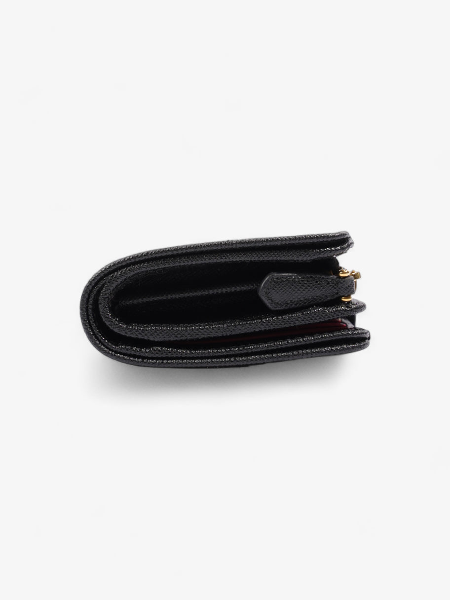 Prada Small Bifold Wallet Black Saffiano Leather Image 2