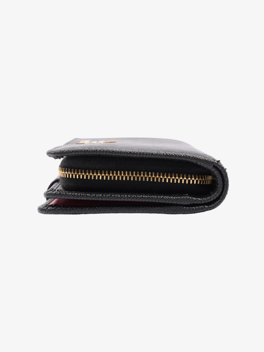 Prada Small Bifold Wallet Black Saffiano Leather Image 4