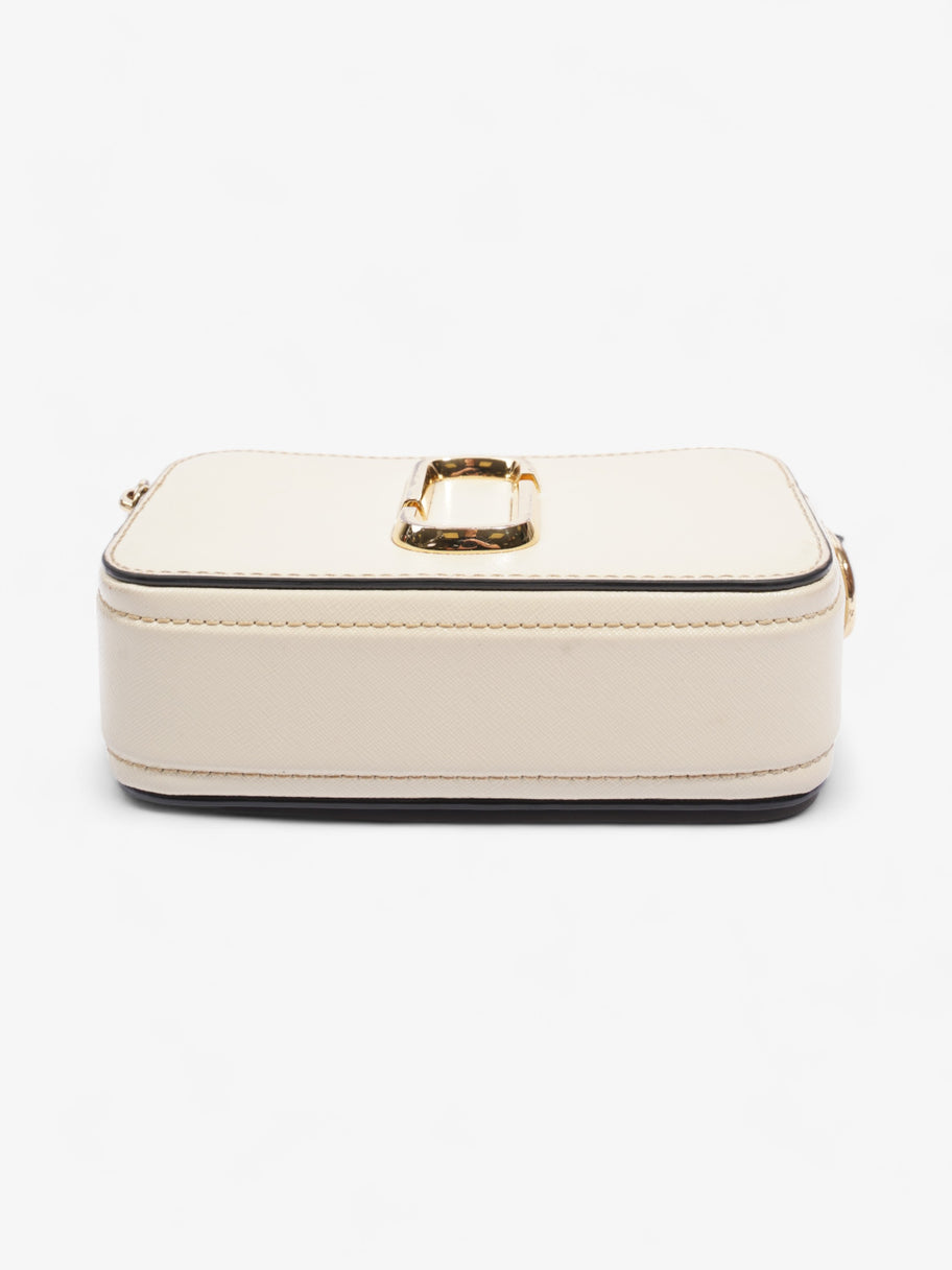 Marc Jacobs The Snapshot Cream / Black Saffiano Leather Image 6