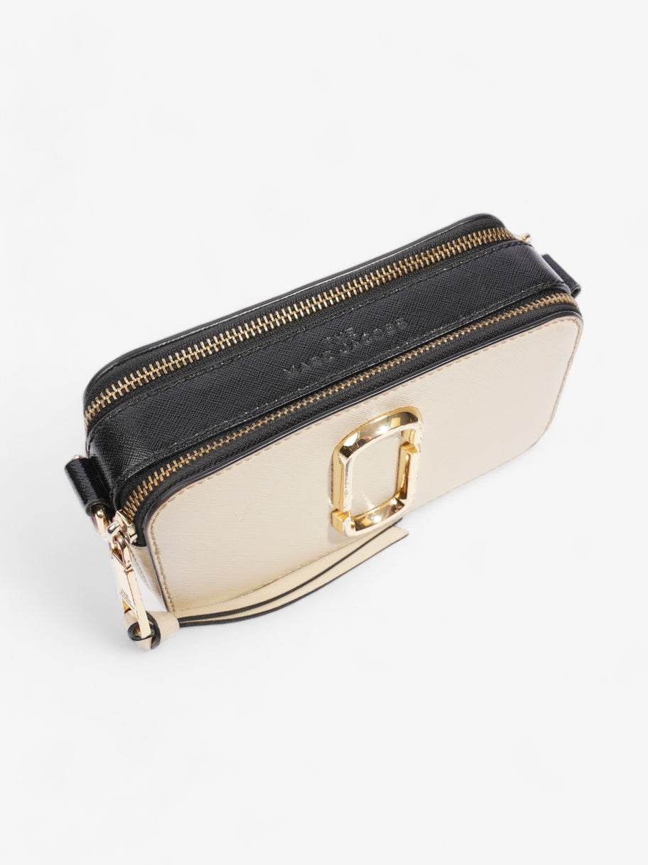 Marc Jacobs The Snapshot Cream / Black Saffiano Leather Image 7