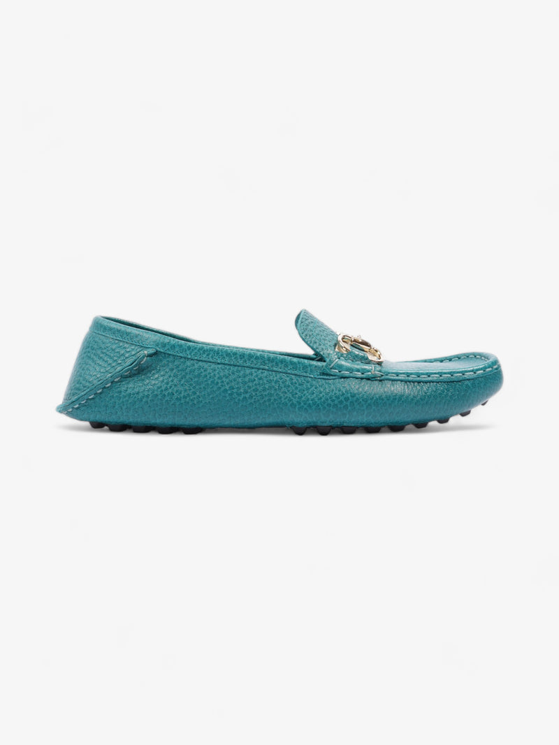  Gucci Horsebit Slip On Loafers Turquoise Blue  Leather EU 39 UK 6