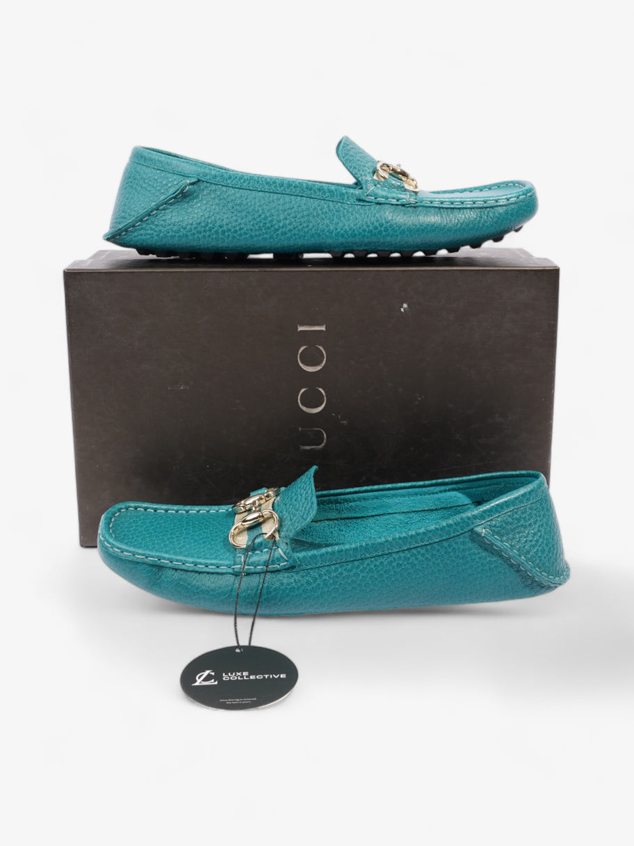 Gucci Horsebit Slip On Loafers Turquoise Blue  Leather EU 39 UK 6 Image 10