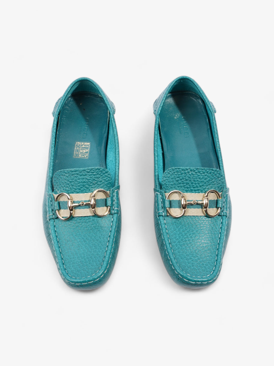 Gucci Horsebit Slip On Loafers Turquoise Blue  Leather EU 39 UK 6 Image 8