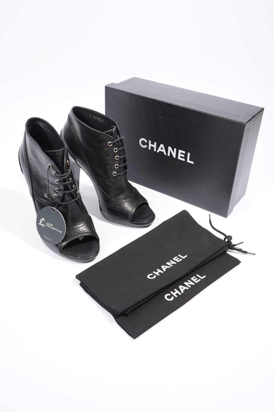 Chanel Lace Up Boots 100 Black Leather EU 37.5 UK 4.5 Image 9