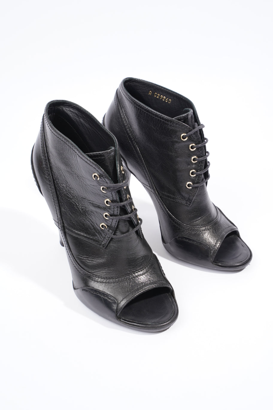 Chanel Lace Up Boots 100 Black Leather EU 37.5 UK 4.5 Image 2