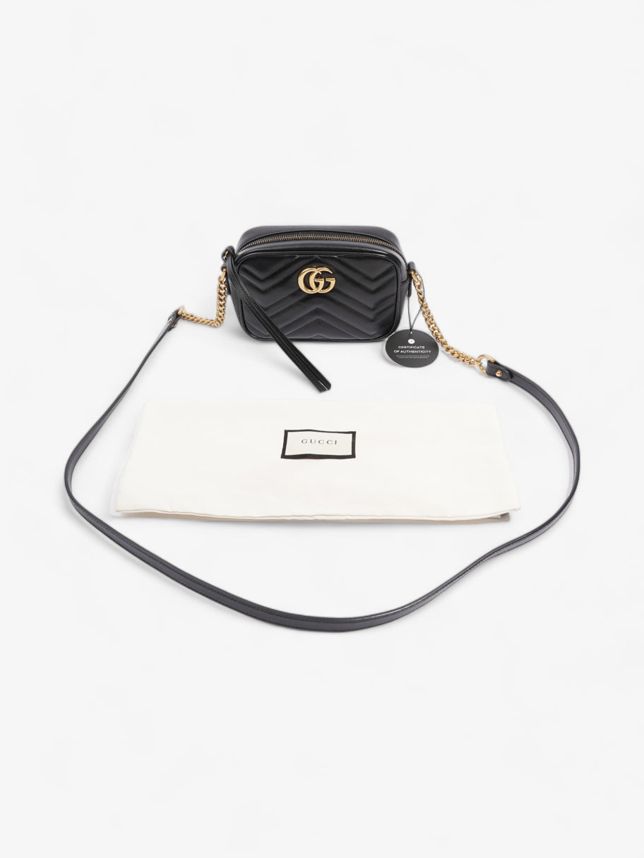 Gucci GG Marmont Black Matelasse Leather Mini Image 9