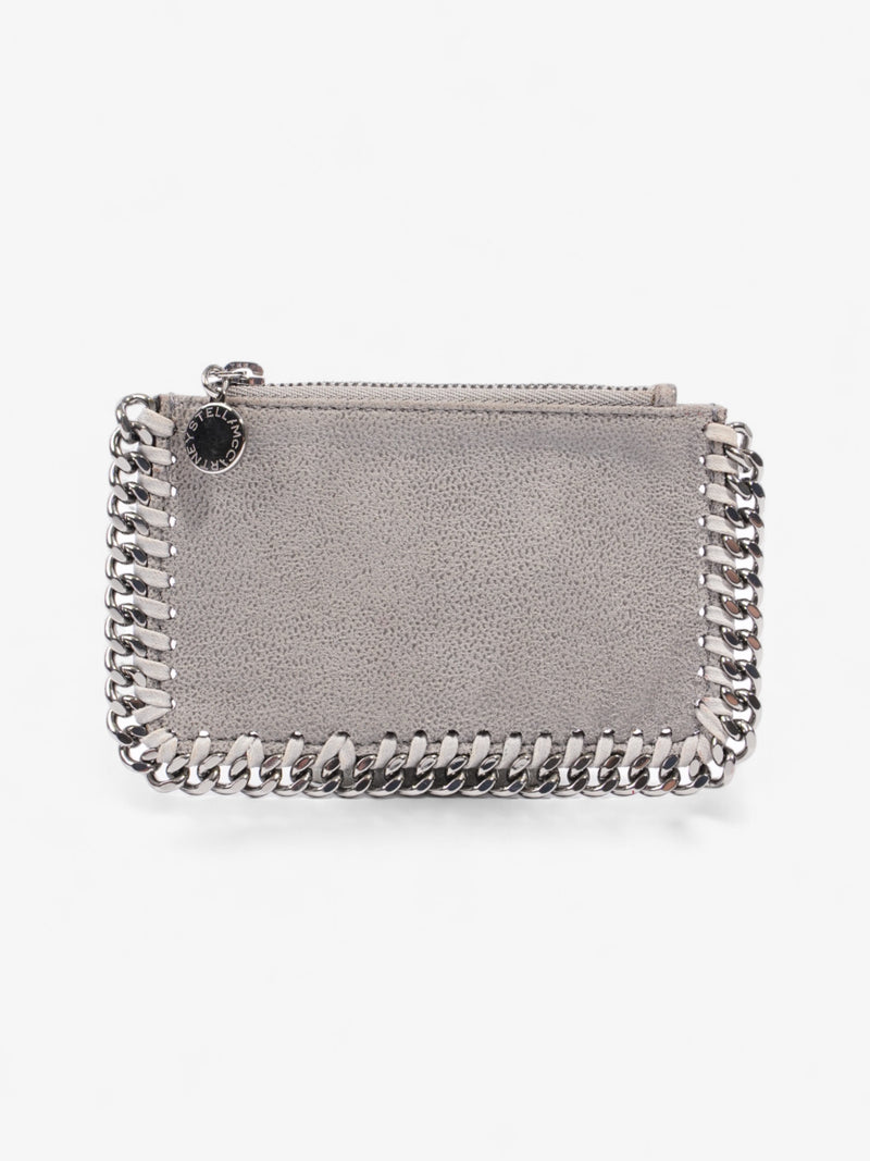  Stella McCartney Falabella Zip Card Holder Grey Vegan Leather