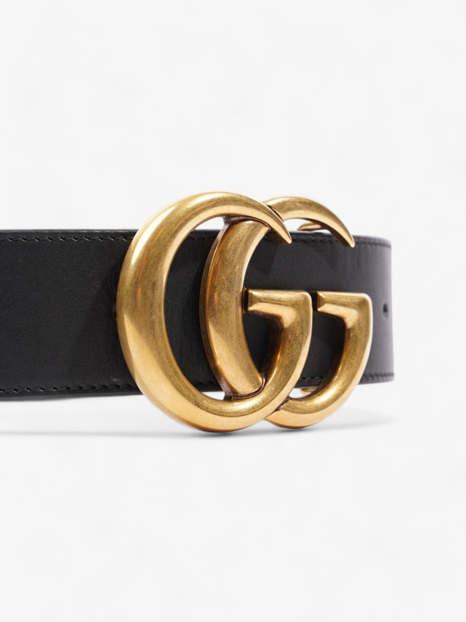 Gucci GG Marmont Wide Belt Black Leather 90cm / 36