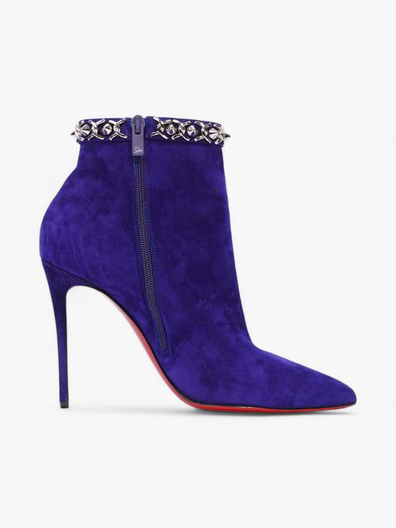  Christian Louboutin Booty Chain 100 Purple Suede EU 39 UK 6