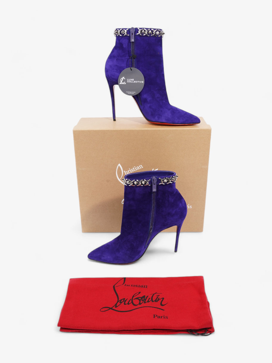 Christian Louboutin Booty Chain 100 Purple Suede EU 39 UK 6 Image 10