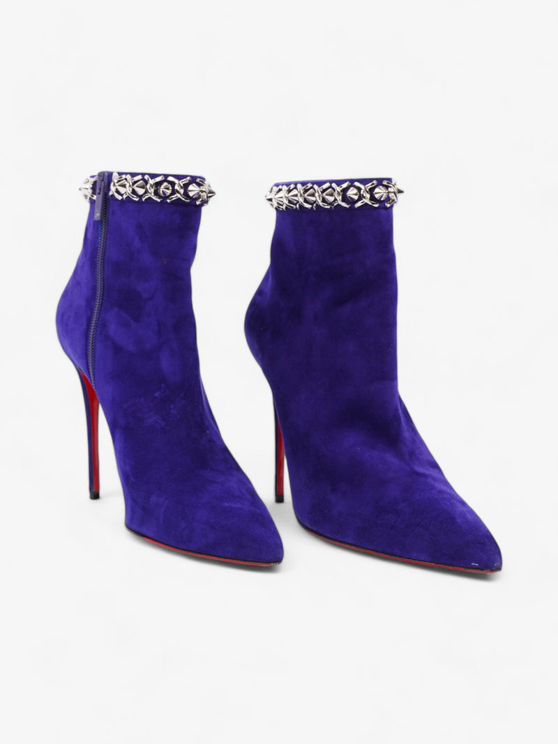  Christian Louboutin Booty Chain 100 Purple Suede EU 39 UK 6