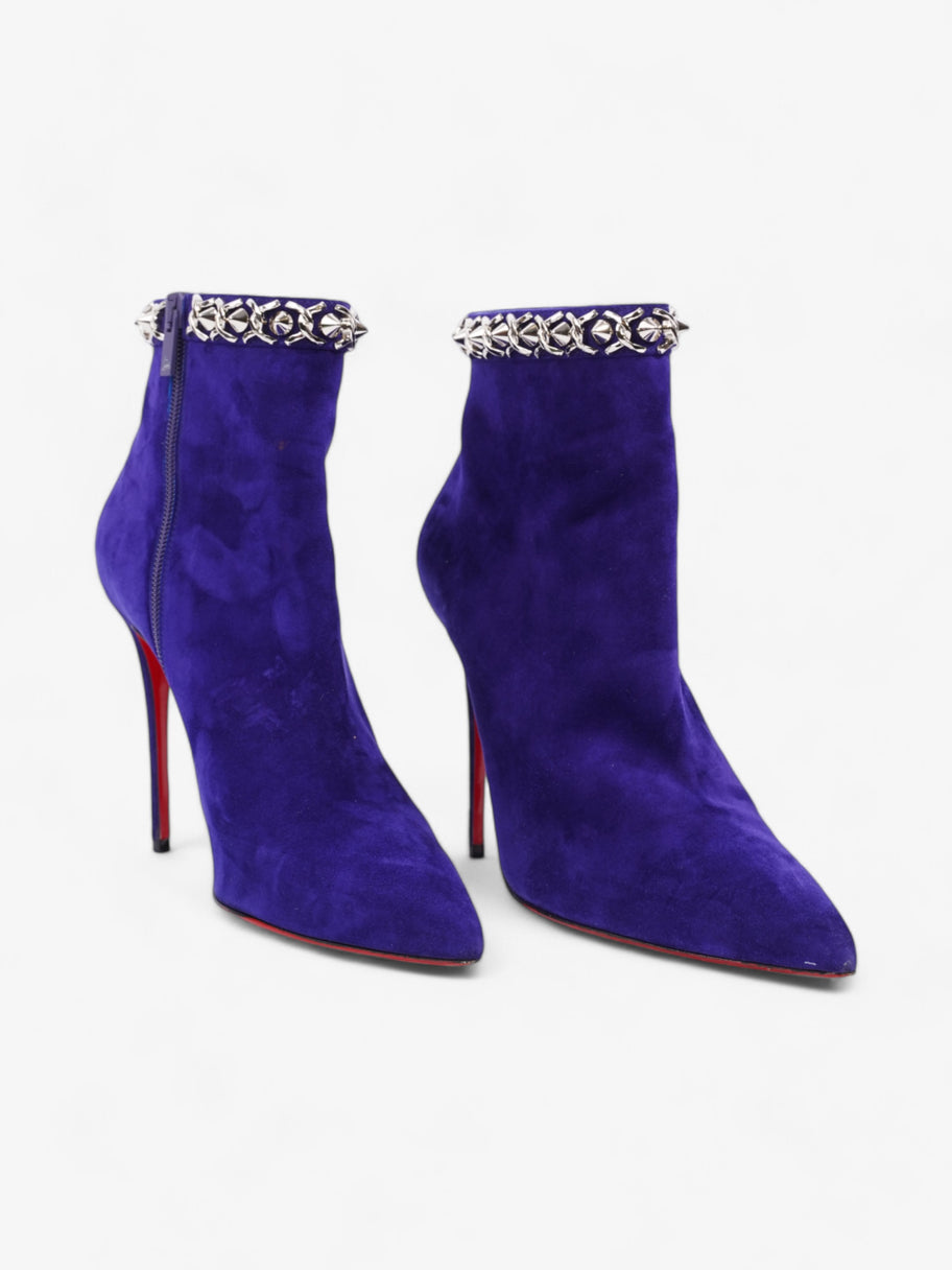 Christian Louboutin Booty Chain 100 Purple Suede EU 39 UK 6 Image 2