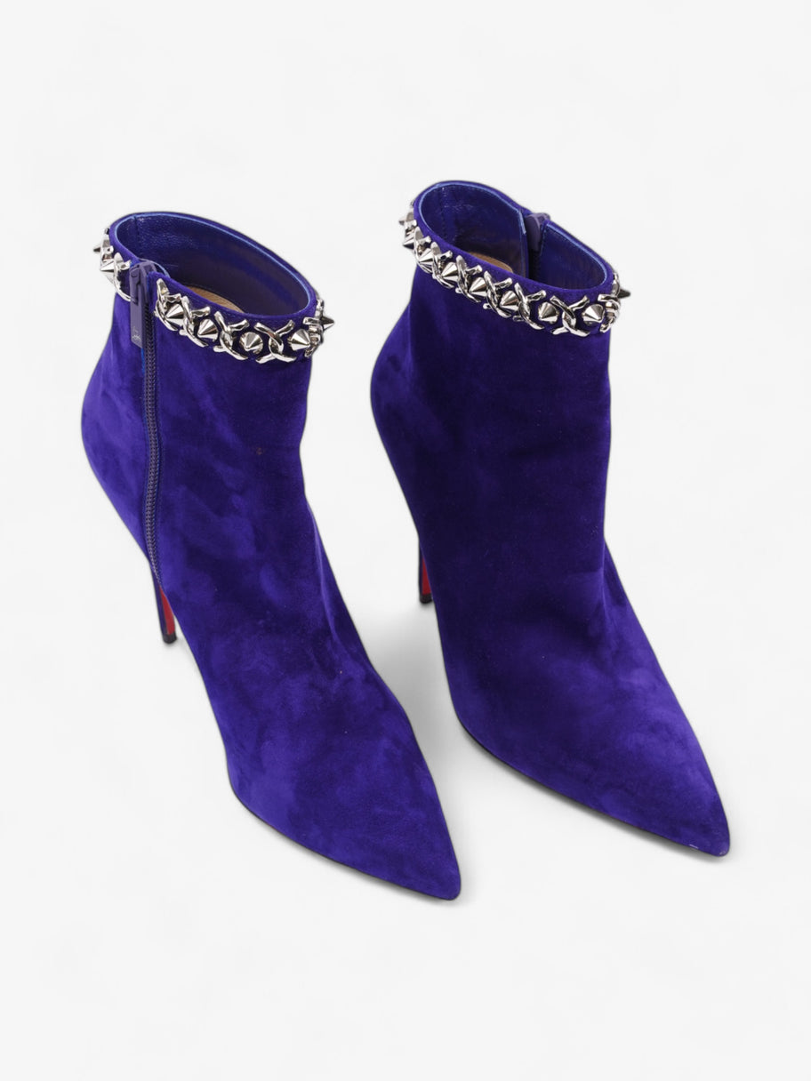 Christian Louboutin Booty Chain 100 Purple Suede EU 39 UK 6 Image 8