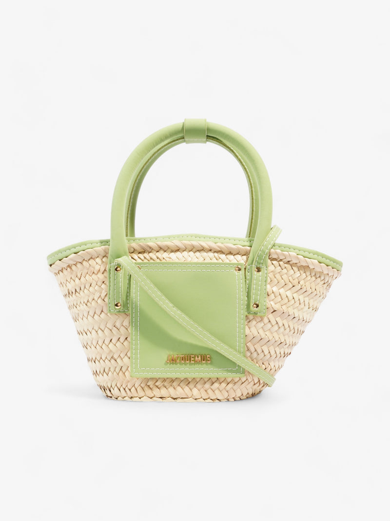  Jacquemus Le Petit Panier Soli Natural / Green Raffia