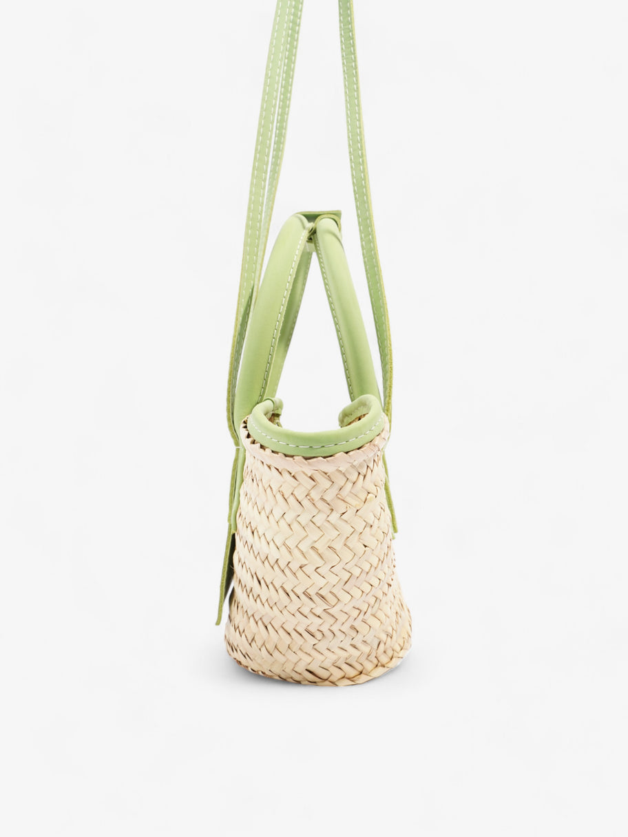 Jacquemus Le Petit Panier Soli Natural / Green Raffia Image 3