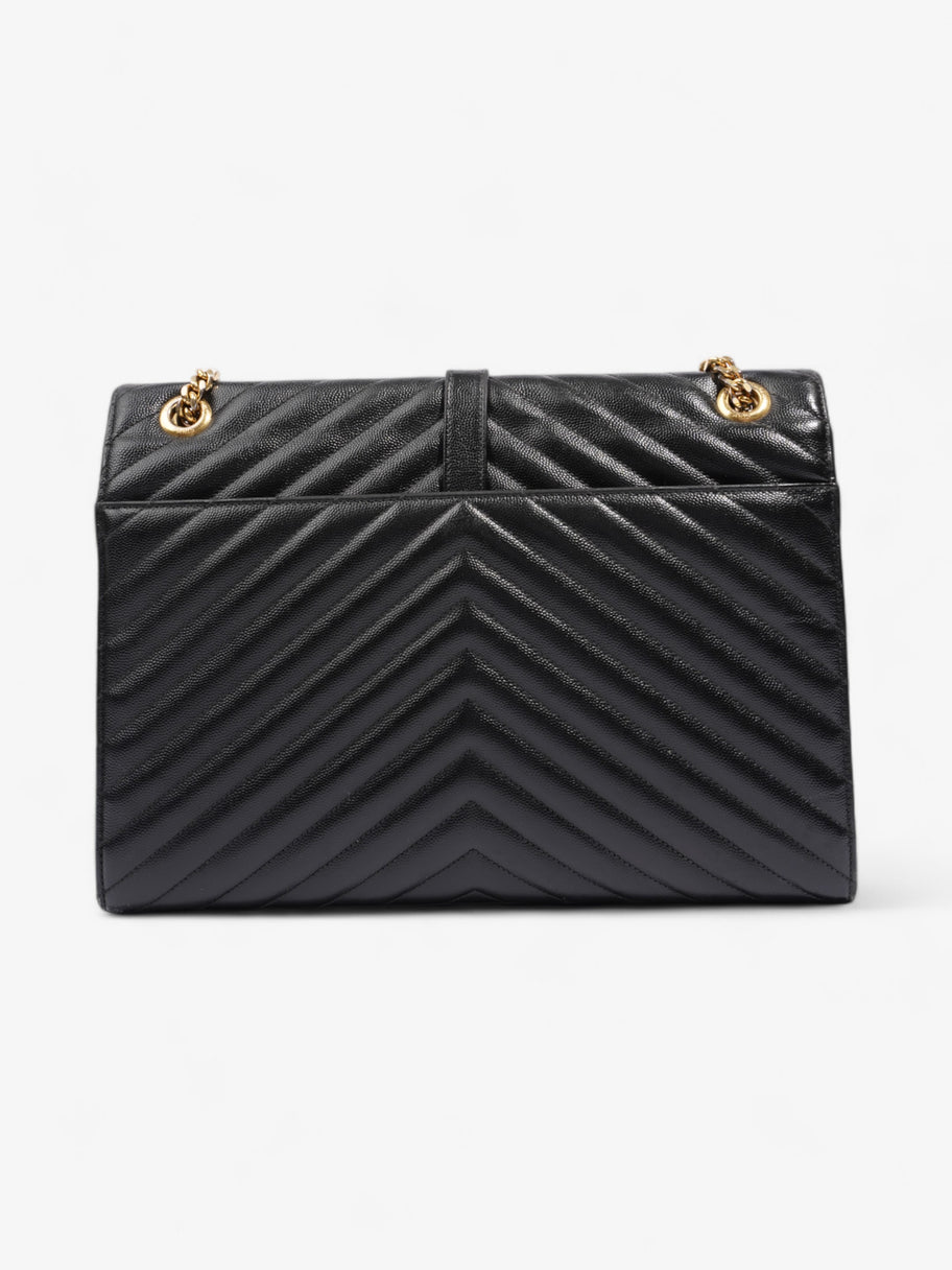 Saint Laurent Envelope Black Grained Leather Large Image 4