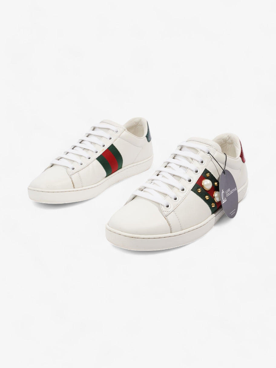 Gucci Ace Studded Sneakers White / Green / Red Leather EU 38 UK 5 Image 10