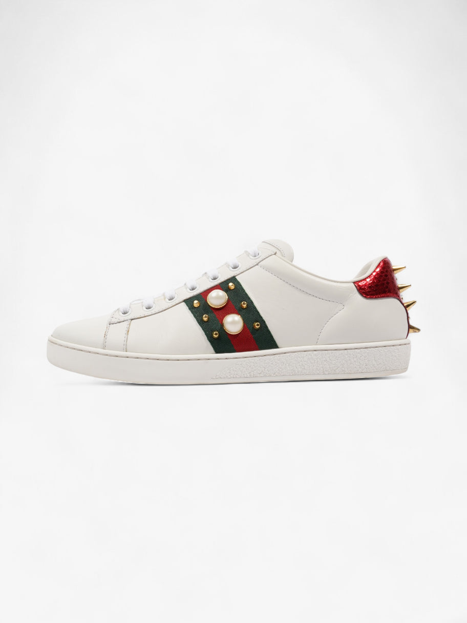 Gucci Ace Studded Sneakers White / Green / Red Leather EU 38 UK 5 Image 5