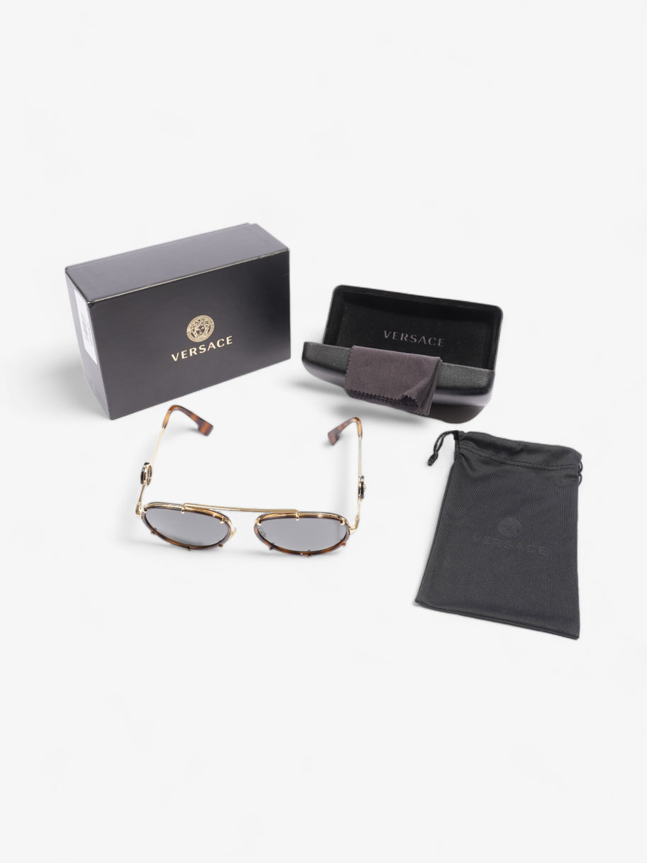 Versace Aviator Tinted Sunglasses Tortoise Acetate 145mm Image 6