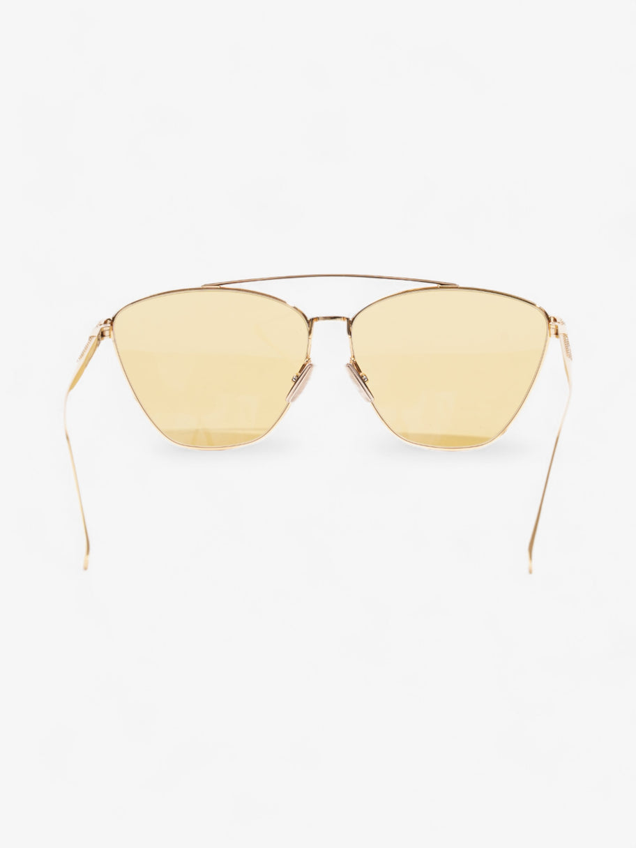 Fendi Baguette Aviator Sunglasses Gold / Yellow Acetate 145mm Image 3