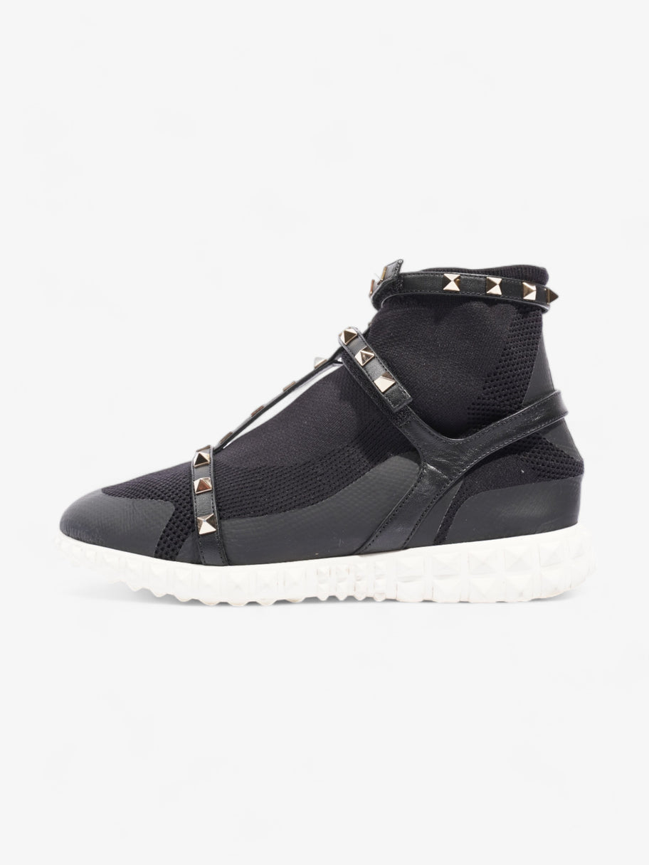 Rockstud Sock High Top Sneakers Black / White Knit EU 37 UK 4 Image 5