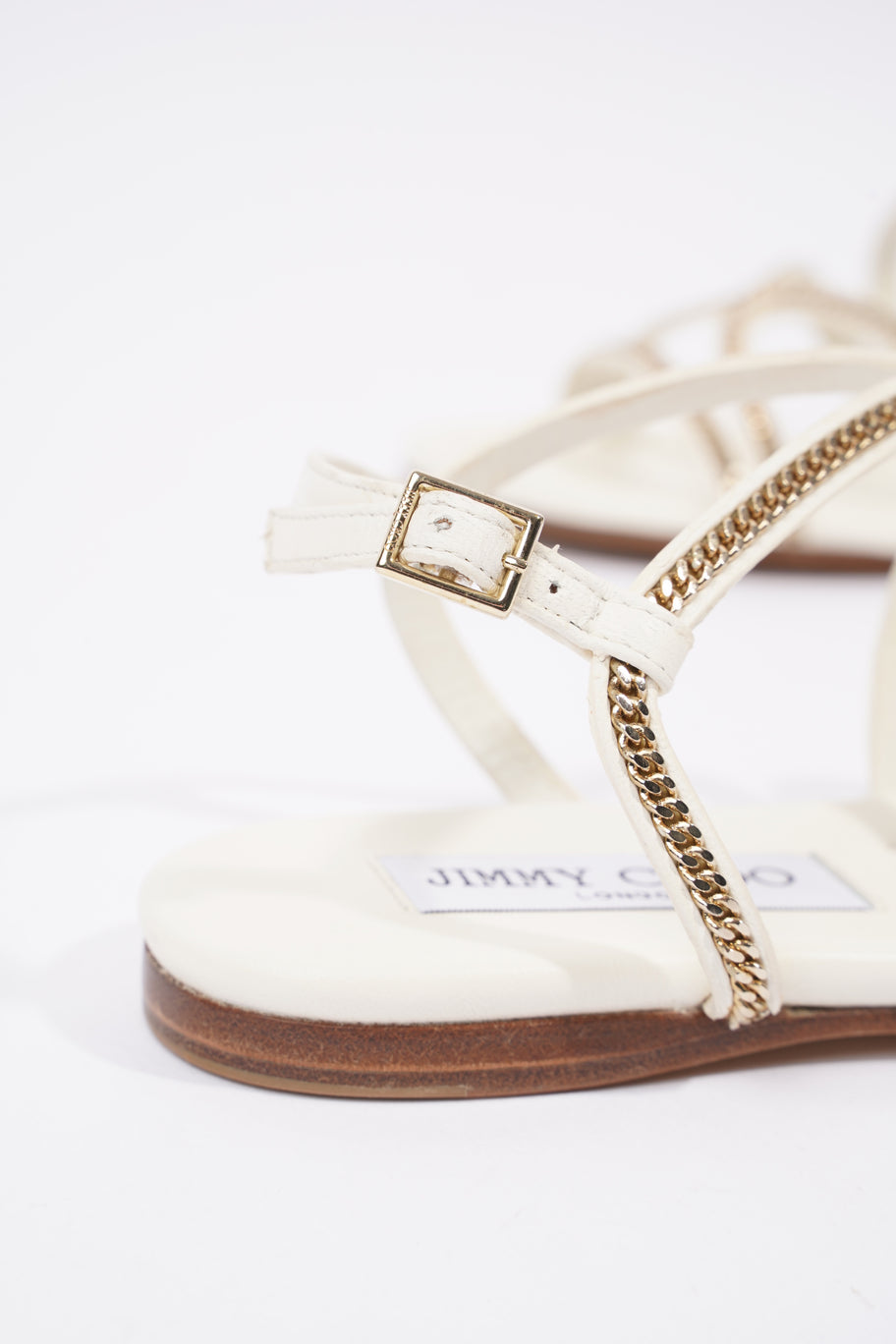 Slingback Flat Sandals Cream Leather EU 35 UK 2 Image 11