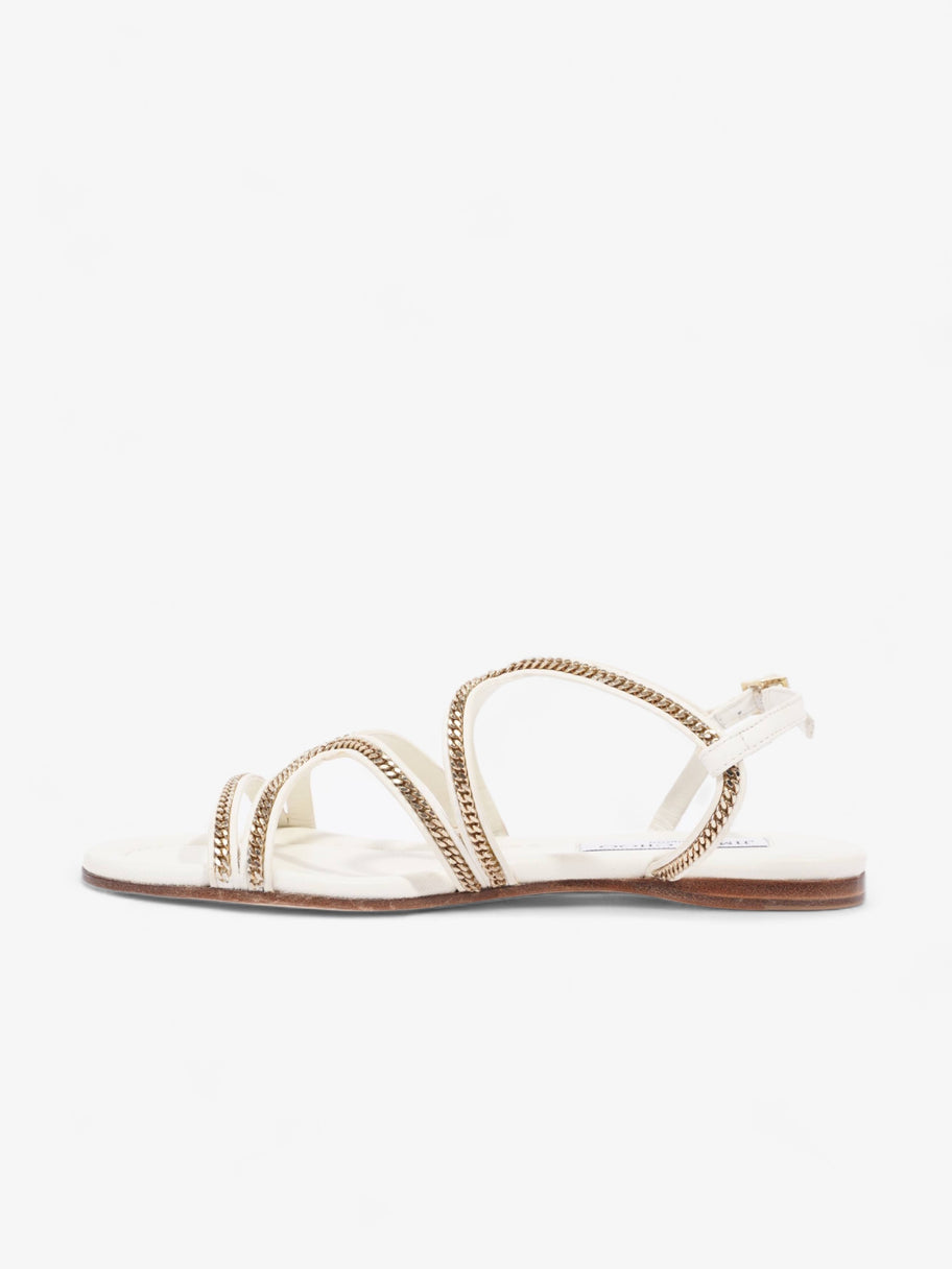 Slingback Flat Sandals Cream Leather EU 35 UK 2 Image 2