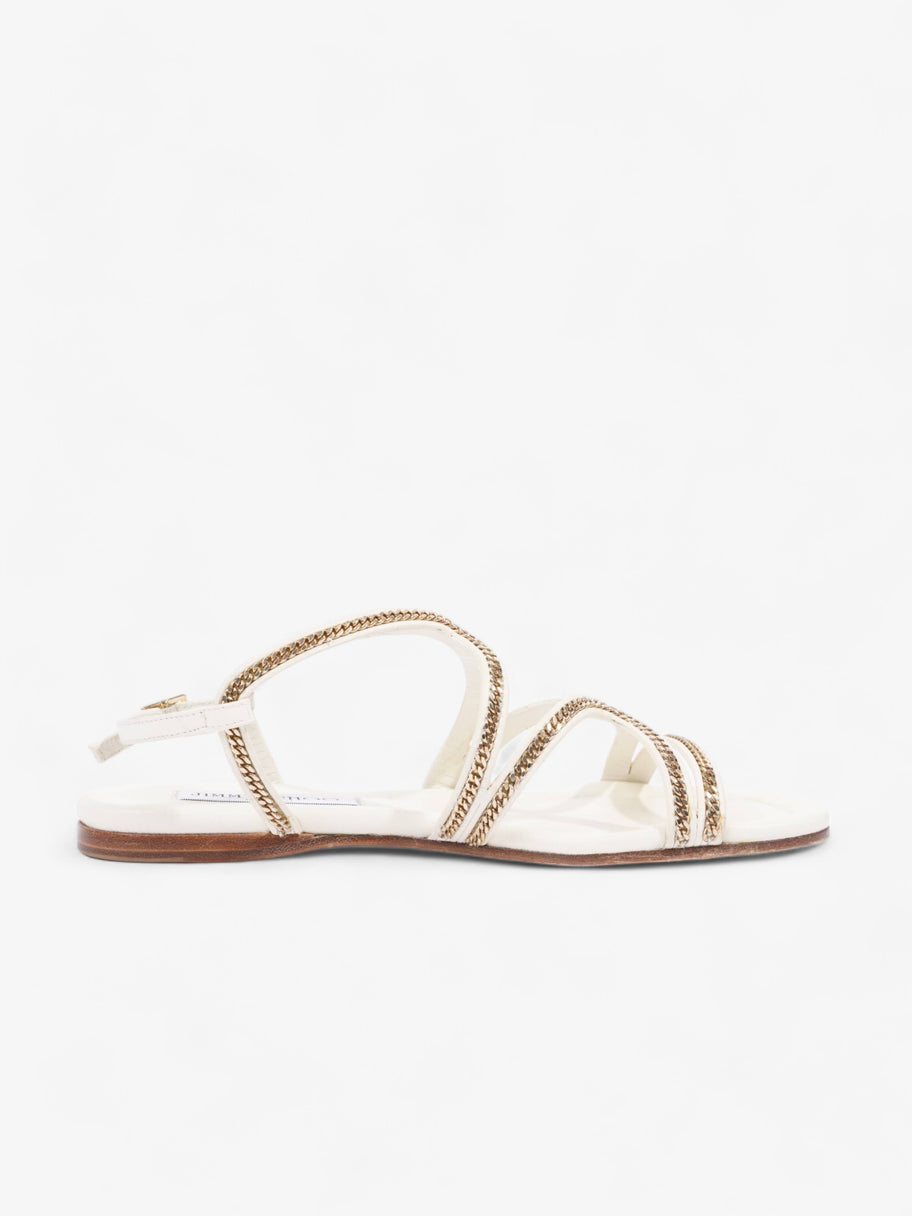 Slingback Flat Sandals Cream Leather EU 35 UK 2 Image 4