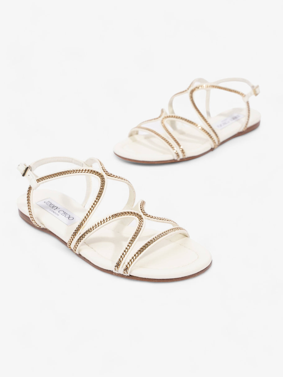 Slingback Flat Sandals Cream Leather EU 35 UK 2 Image 9