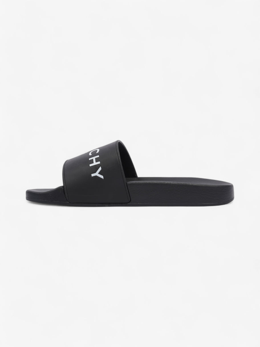 Givenchy Logo Slides Black / White Rubber EU 42 UK 8 Image 3