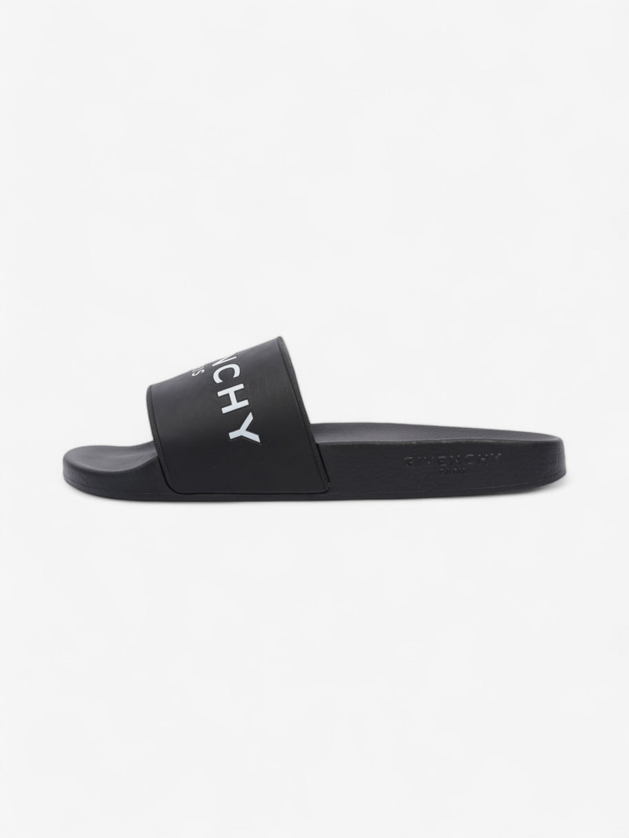 Givenchy Logo Slides Black / White Rubber EU 42 UK 8 Image 5