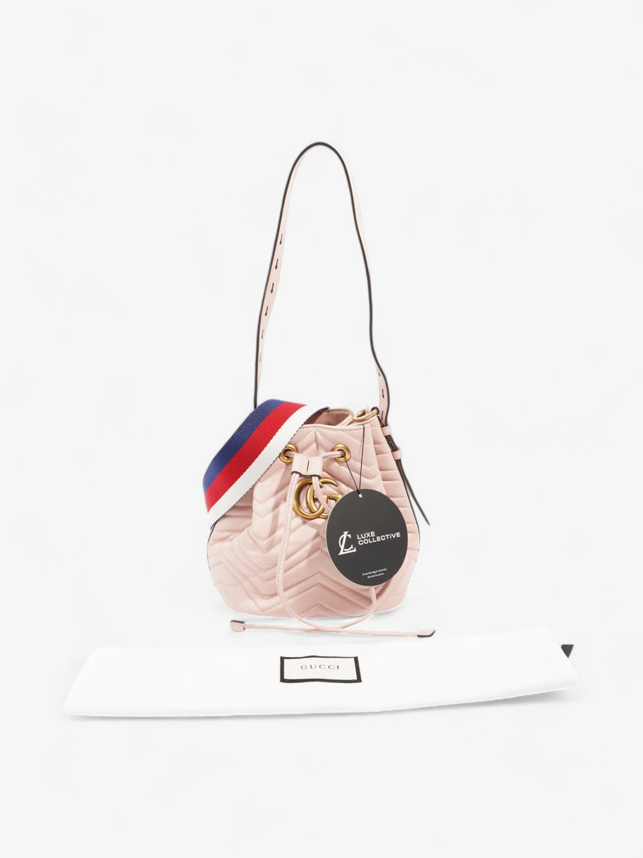 Gucci Marmont 2.0 Bucket Bag Pink Matelasse Leather Image 8