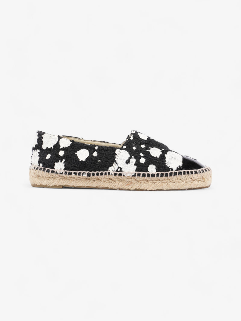  Chanel Espadrilles Black / White Cotton EU 38 UK 5