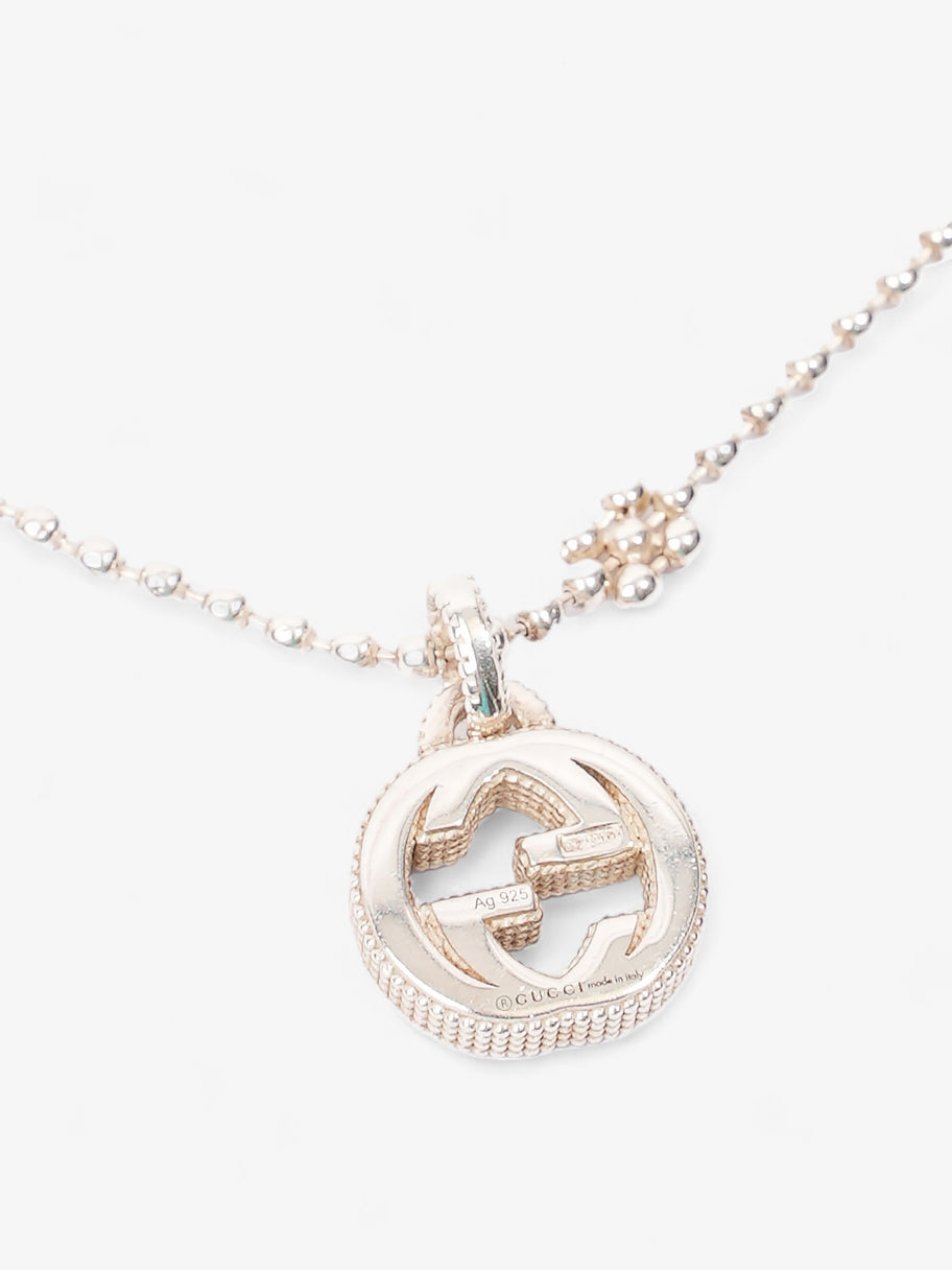 Gucci Interlocking G Necklace with Flower Silver Silver Sterling Image 2