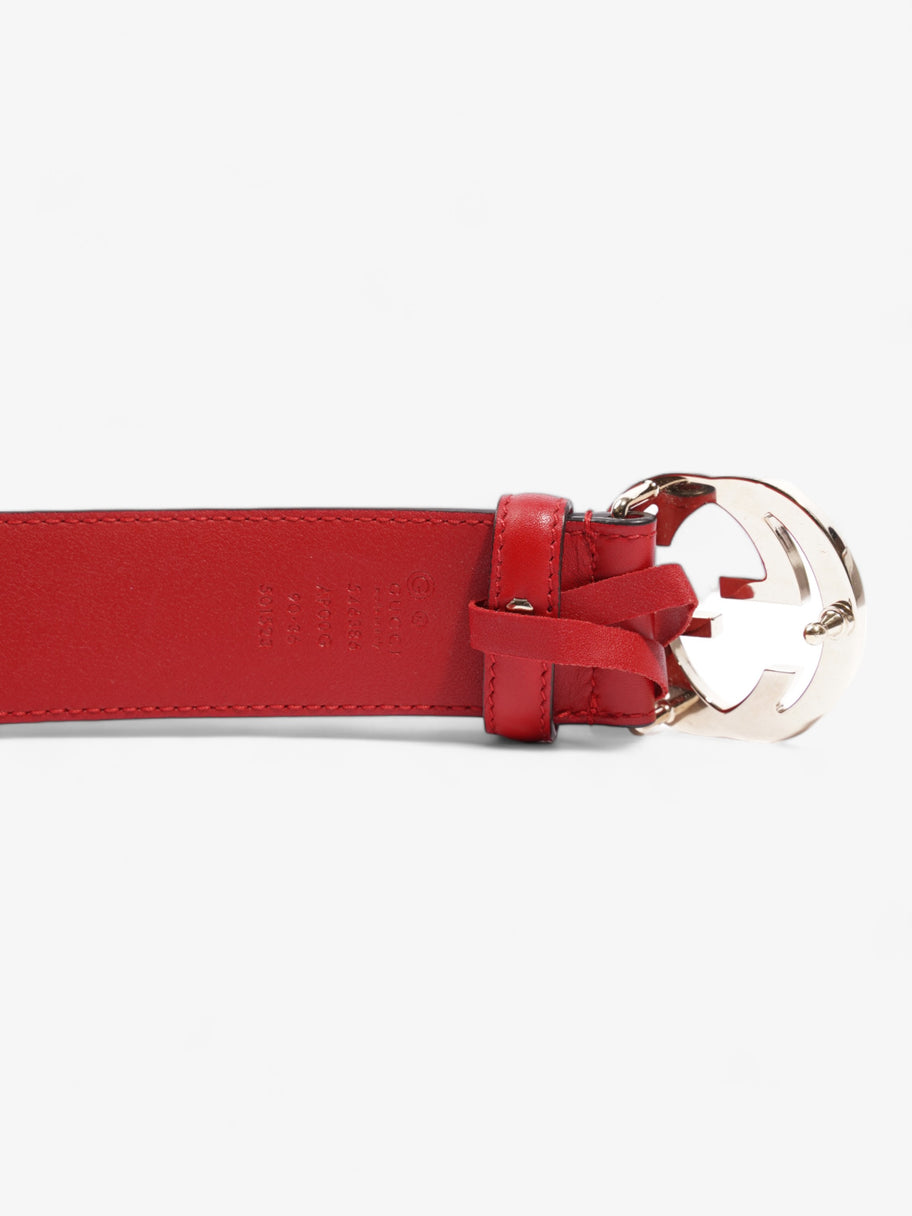 Gucci Interlocking G Belt Red Leather 90cm 36