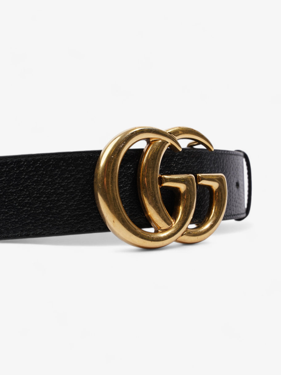 Gucci Double G Belt Black Leather 80cm 32