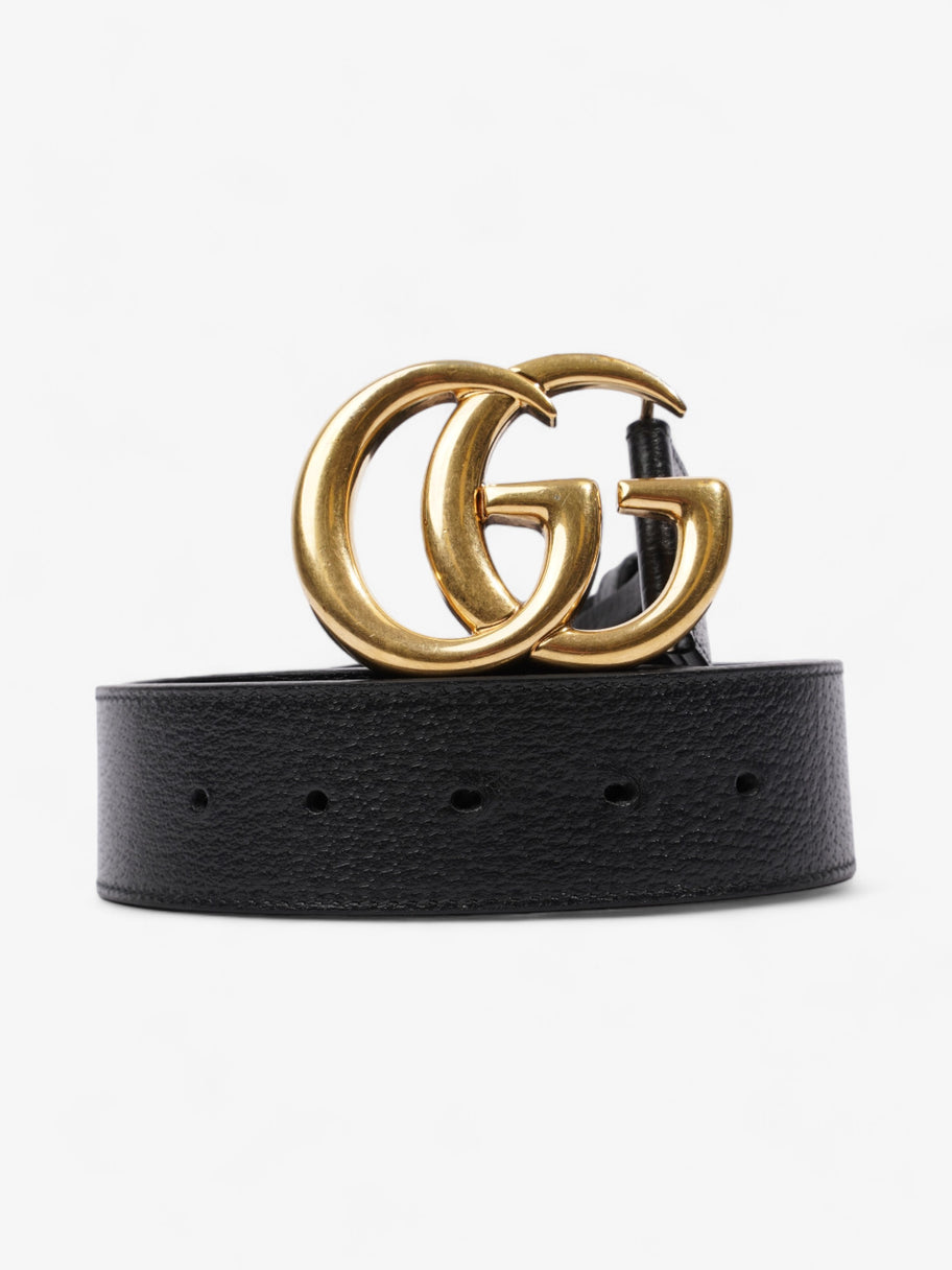 Gucci Double G Belt Black Leather 80cm 32