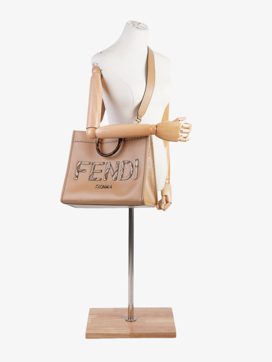 Fendi Sunshine  Brown Leather Medium Image 2